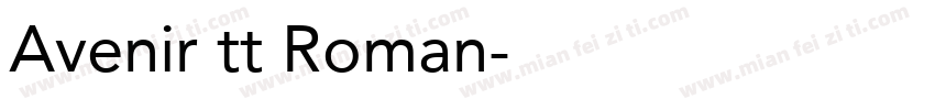 Avenir tt Roman字体转换